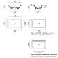 Раковина GSI Kube X 600, перелив, встраиваемая снизу, белый глянцевый 8953911