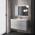 Тумба с умывальником AQUAme S1 100, подвесная, белый глянец AQM900110WH+1017001000001