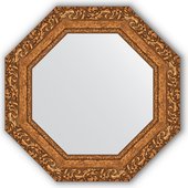 Зеркало Evoform Octagon 554x554 в багетной раме 85мм, виньетка бронзовая BY 3772