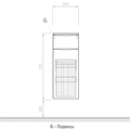 Шкаф подвесной, Verona Urban, 720x300, средний, 1 ящик, 1 корзина UR401