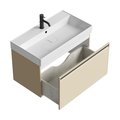 Тумба с умывальником Aqwella Pure 810, с одним ящиком, капучино светлый PUR0108KS+4610119205126