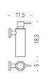 Дозатор для жидкого мыла Colombo Plus, подвесной, графит матовый W4981.GM