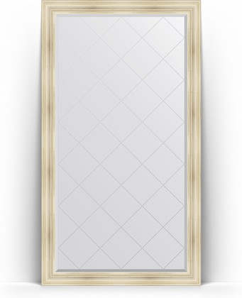 Зеркало Evoform Exclusive-G Floor 1140x2040 пристенное напольное, с гравировкой, в багетной раме 99мм, травлёное серебро BY 6368