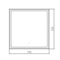 Зеркало AQUAme 770x770 с подсветкой и подогревом AQM9106