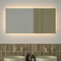 Зеркало с фацетом Defesto Glow 100x50, LED подсветка, сенсорный выключатель, тёплый белый свет DF 2515SH