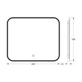Зеркало с окантовкой Defesto Aura 60x50, LED подсветка, сенсорный выключатель, нейтральный белый свет DF 2963SH