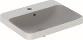 Раковина Geberit VariForm встраиваемая в столешницу, прямоугольная, 55x45см, с отв. под смеситель, с отв. перелива 500.740.01.2