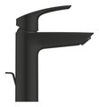 Смеситель для раковины Grohe Eurosmart M-Size, рычажный донный клапан, Matt Black матовый чёрный 233222433
