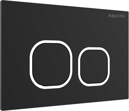 Панель смыва Aquatek клавиши квадрат, 162x244, ободок хром, матовый чёрный KDI-0000059