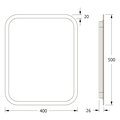 Зеркало с матированием и LED-подсветкой Defesto, 15W, 40x50см, без выключателя, нейтральный белый свет DF 3801