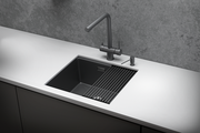 Кухонная мойка Granula Kitchen Space KS-5045U, 500x445, универсальный монтаж, нержавеющая сталь, Графит матовый 5045U, ГРАФИТ МАТОВЫЙ