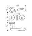 Ручка дверная Colombo Heidi, d50, к CD63, с накладкой для англ.замка, бронза CD31RY bronzo