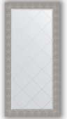 Зеркало Evoform Exclusive-G 760x1580 с гравировкой, в багетной раме 90мм, чеканка серебряная BY 4281