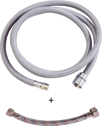 Шланг душевой RAV Slezak 2000, для смесителей на бортик ванны, с дополнительным шлангом-переходником, хром PH2003/F