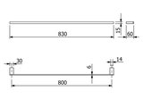Держатель для полотенец Kludi Vela C 800, чёрный матовый 3196139