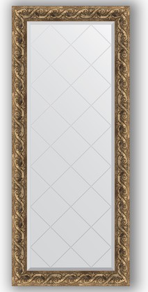 Зеркало Evoform Exclusive-G 660x1550 с гравировкой, в багетной раме 84мм, фреска BY 4141