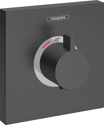 Термостат Hansgrohe ShowerSelect Highflow наружная часть, шлифованный чёрный хром 15760340