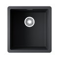 Кухонная мойка Omoikiri Kata 40-U-BL, Artgranit, чёрный 4993396