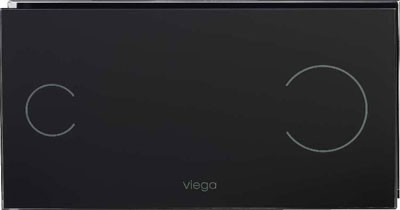 Кнопка смыва для унитаза, чёрное стекло Viega Visign for More 100 597498