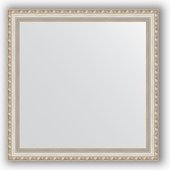 Зеркало Evoform Definite 750x750 в багетной раме 64мм, версаль серебро BY 3238