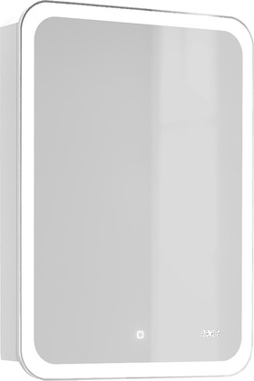 Зеркальный шкаф Jorno Bosko 60, подсветка, часы Bos.03.60/W