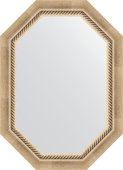 Зеркало Evoform Polygon 530x730 в багетной раме 70мм, состаренное серебро с плетением BY 7109