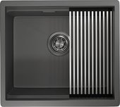 Кухонная мойка Granula Kitchen Space KS-5045U, 500x445, универсальный монтаж, нержавеющая сталь, Графит матовый 5045U, ГРАФИТ МАТОВЫЙ
