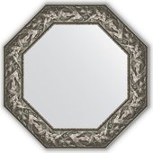 Зеркало Evoform Octagon 688x688 в багетной раме 99мм, византия серебро BY 3833