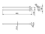 Держатель для полотенец Kludi Vela S поворотный, двойной, 430, чёрный матовый 2597739