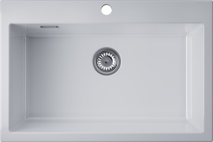 Кухонная мойка Omoikiri Omishima 76 WH Glossy Natceramic, врезной монтаж, белый глянцевый 4997483