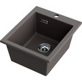 Кухонная мойка Omoikiri Omishima 41 SG Matt Natceramic, врезной монтаж, stone grey матовый 4997549