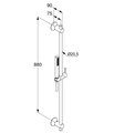 Душевой гарнитур Kludi Nova Fonte 1S Deco, 900, хром 2084005-35