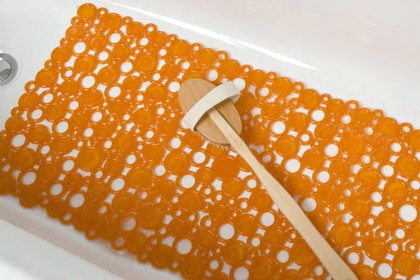 Коврик в ванну Spirella Rings, 53x53см, антискользящий, оранжевый 4007138