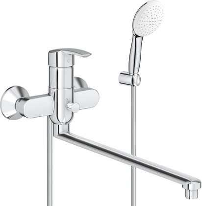 Универсальный смеситель для ванны Grohe с душевым комплектом Tempesta 110, хром 25279000