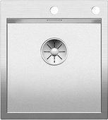 Кухонная мойка Blanco Zerox 400-IF/A, отводная арматура, матовая сталь 523100