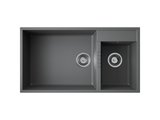 Кухонная мойка Omoikiri Tedori 85-2-U-PL, две чаши, Tetogranit, платина 4993947