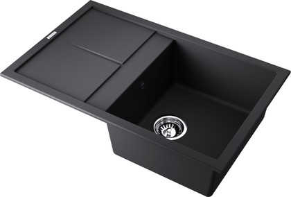 Кухонная мойка Omoikiri Sumi 79-BL с крылом, tetogranit, чёрный 4993662
