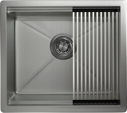 Кухонная мойка Granula Kitchen Space KS-5045U, 500x445, универсальный монтаж, нержавеющая сталь, Сталь матовая 5045U, СТАЛЬ МАТОВАЯ