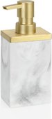 Диспенсер для жидкого мыла Andrea House White Marble and Brass BA68124