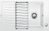 Кухонная мойка Blanco Elon XL 6S, с крылом, с клапаном-автоматом, гранит, белый 518739