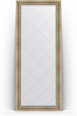 Зеркало Evoform Exclusive-G Floor 820x2020 пристенное напольное, с гравировкой, в багетной раме 93мм, серебряный акведук BY 6321