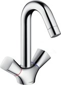 Смеситель для раковины двухвентильный с высоким изливом 150мм, хром Hansgrohe Logis 71222000