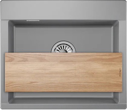Кухонная мойка Granula Estetica ES-5804, 580x500, кварц, Алюминиум 5804, АЛЮМИНИУМ
