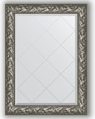Зеркало Evoform Exclusive-G 790x1060 с гравировкой, в багетной раме 99мм, византия серебро BY 4200