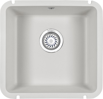 Кухонная мойка Granula 3801, 455x435, под столешницу, кварц, Арктик 3801, АРКТИК