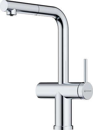 Смеситель для кухни Omoikiri Karatsu-S C, подключение фильтра для питьевой воды, вытяжной излив, хром 4994614