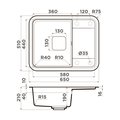 Кухонная мойка Omoikiri Tasogare 65-GR, оборачиваемая, Artgranit, leningrad grey 4993487