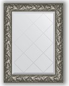 Зеркало Evoform Exclusive-G 690x910 с гравировкой, в багетной раме 99мм, византия серебро BY 4114
