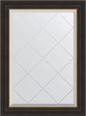Зеркало Evoform Exclusive-G 640x860 с гравировкой в багетной раме 71мм, черное дерево с золотом BY 4531