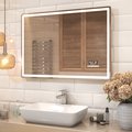 Зеркало Vigo Geometry Media Voice 1000x700 LED-подсветка, подогрев, голосовое управление, Bluetooth, дата, время 050
